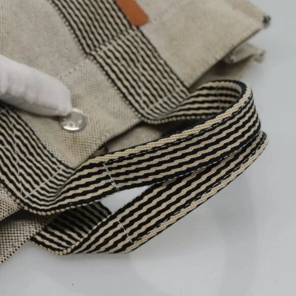 HERMES Fourre Tout PM Hand Bag Canvas Gray Auth ti3070 - Picture 8 of 16